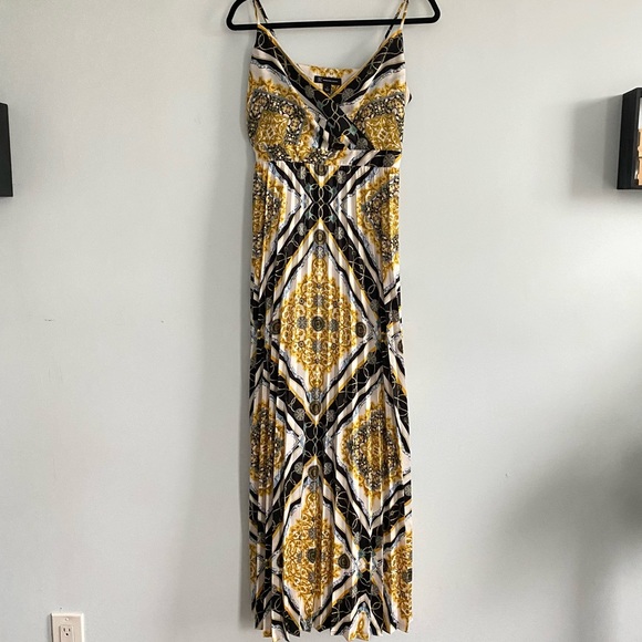 INC International Concepts Pleated Maxi Dress 4 - Picture 3 of 9